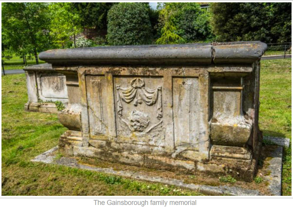 the Gainsborough Family memorial